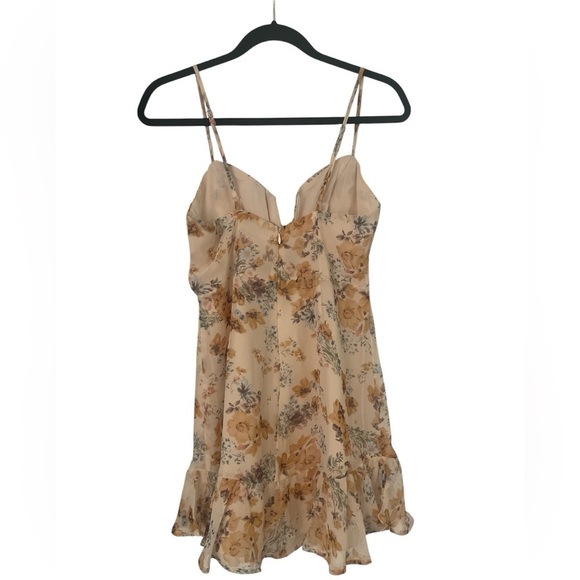 Saints + Secrets Floral Ruffle Mini Dress - size medium - Picture 3 of 10